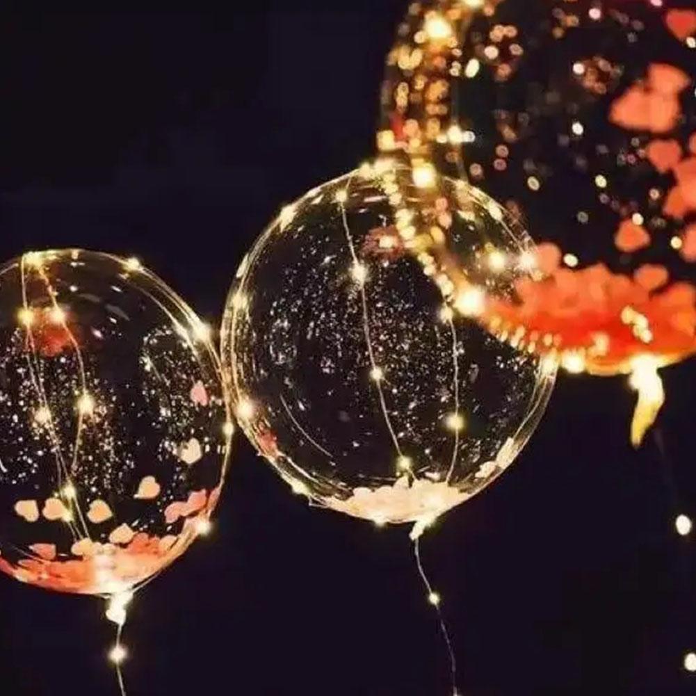 Led Balloon Light - 3-delige led-ballonnen Oplichtende ballonnen Lichtgevende bobbelbal