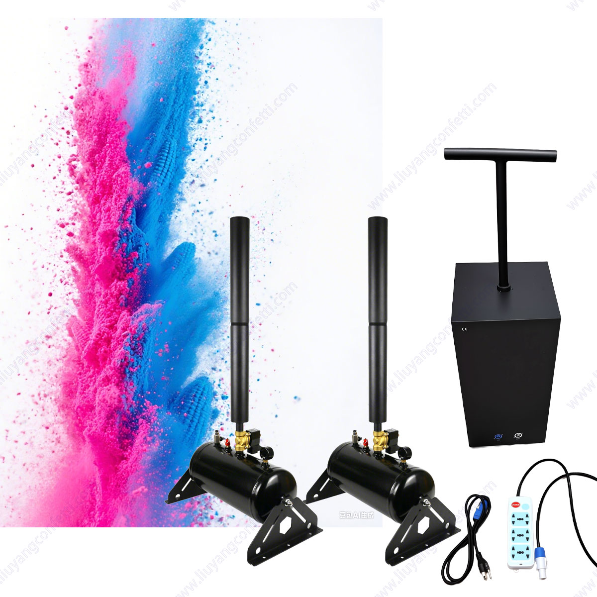 Confetti Cannon Tube - Confetti Streamer Baby Douche Machine Compressor