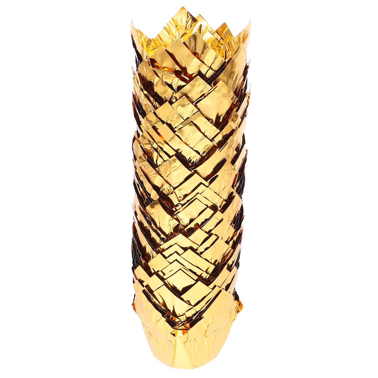 Plastic Cup 50Pcs - 50 stuks gouden cakevormpjes van premium