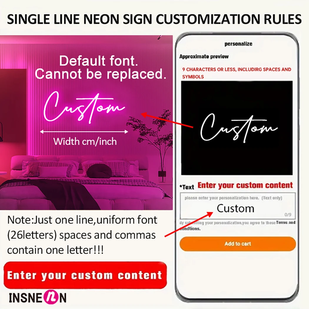 Aangepaste neonreclame geperso - Neon Sign Party recensie en prijs