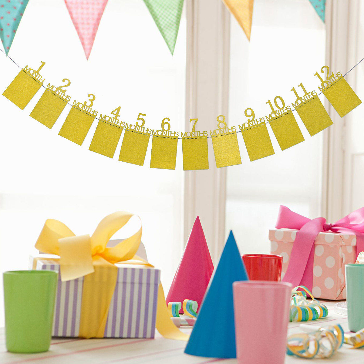 12 Maanden Gouden Baby Verjaar - Party Banner Gold recensie en prijs