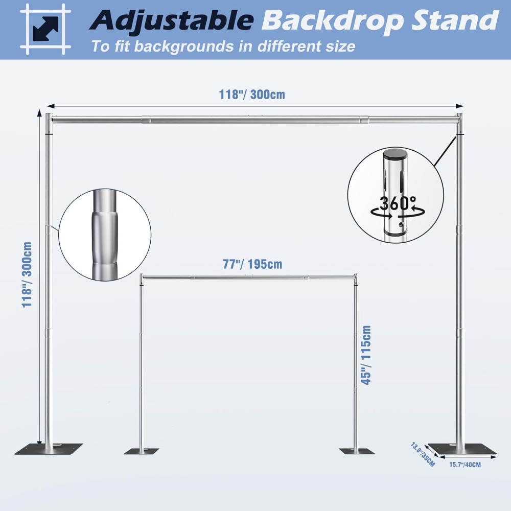 Zware backdrop standaardset 10 - Photo Booth Frame recensie en prijs